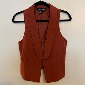 Forever 21 Orange Vest Sz S